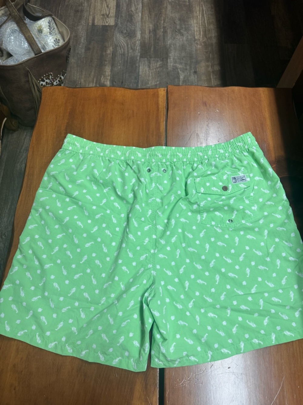 Polo by Ralph Lauren Green Pineapple Print Swim Trunks - Picture 1 of 3